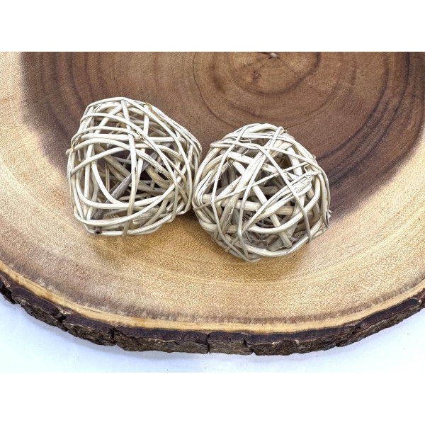 Rattan Balls Chew Toy for Small Pets | Natural Enrichment Toy