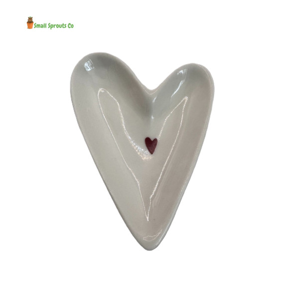 Heart Shape white food bowl 2