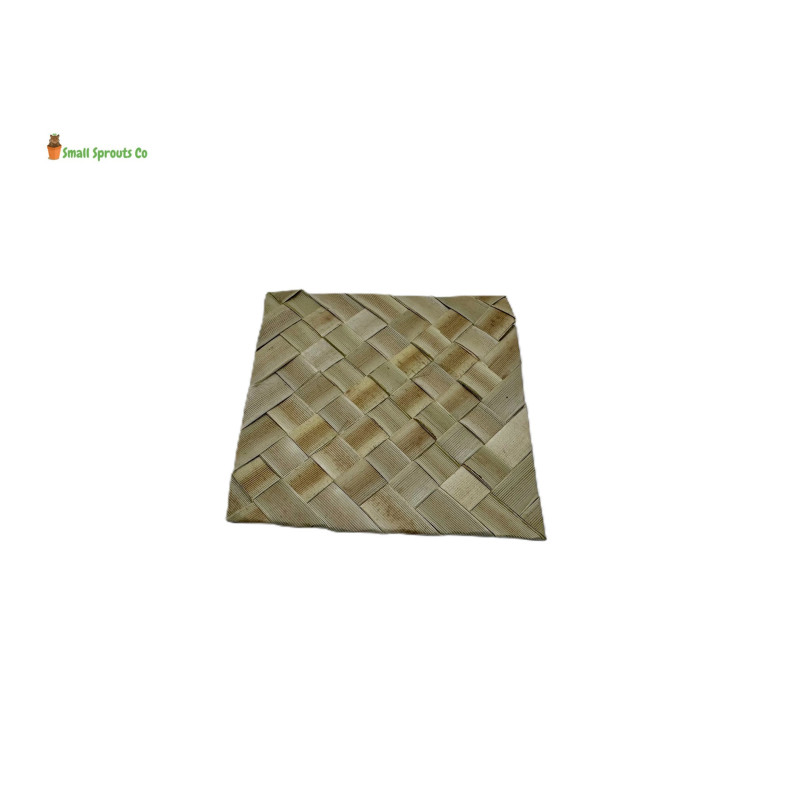 Square Shape Palm Mat Coaster Decoration Gnaw