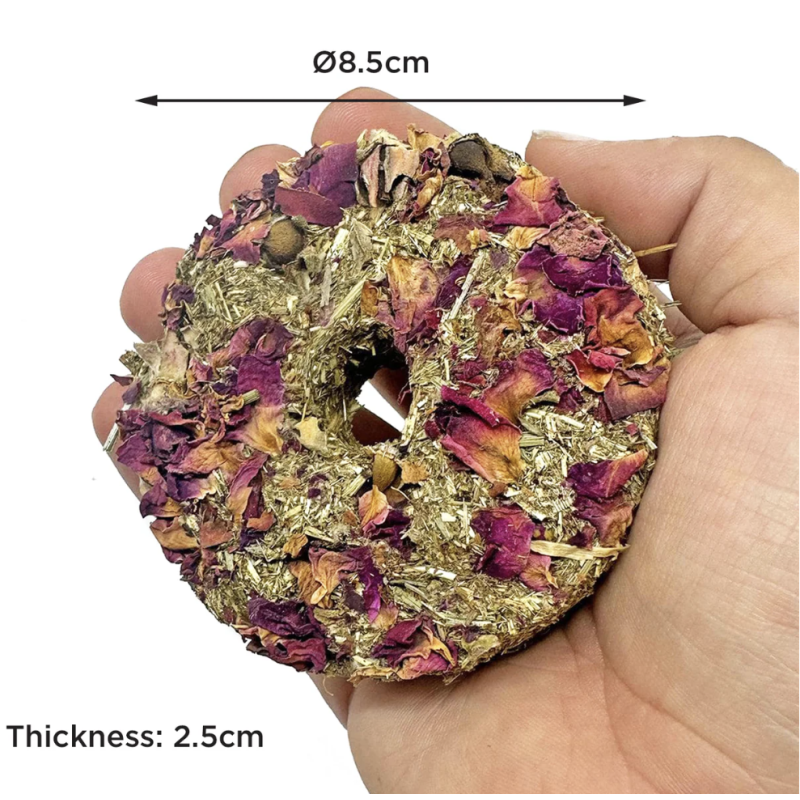 Natural Nibbles Mixed Forage Donuts | Fiber-Rich Treats for Small Pets