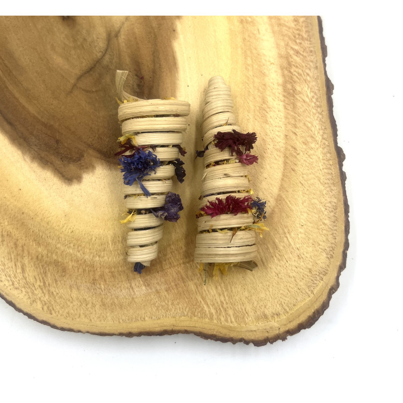 Stuffed Palm Twirls for Small Pets | Botanical Dream Chew & Forage Toy